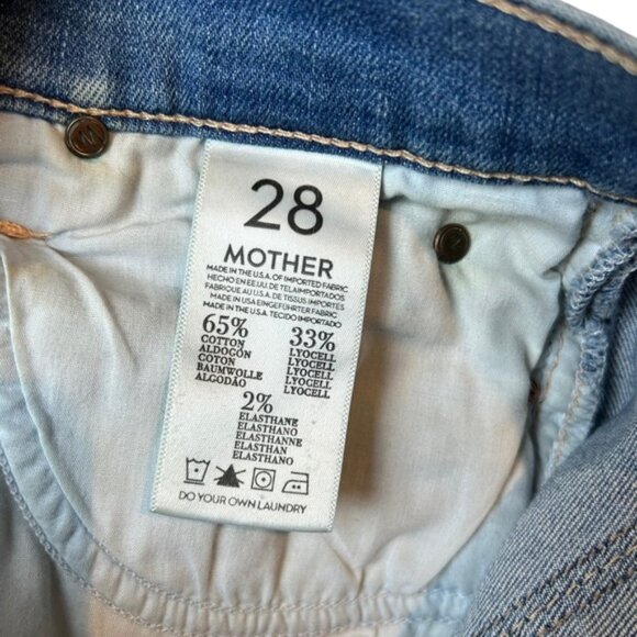 MOTHER The Runaway Skinny Flare Jeans in Light Kitty 28 - Picture 11 of 12